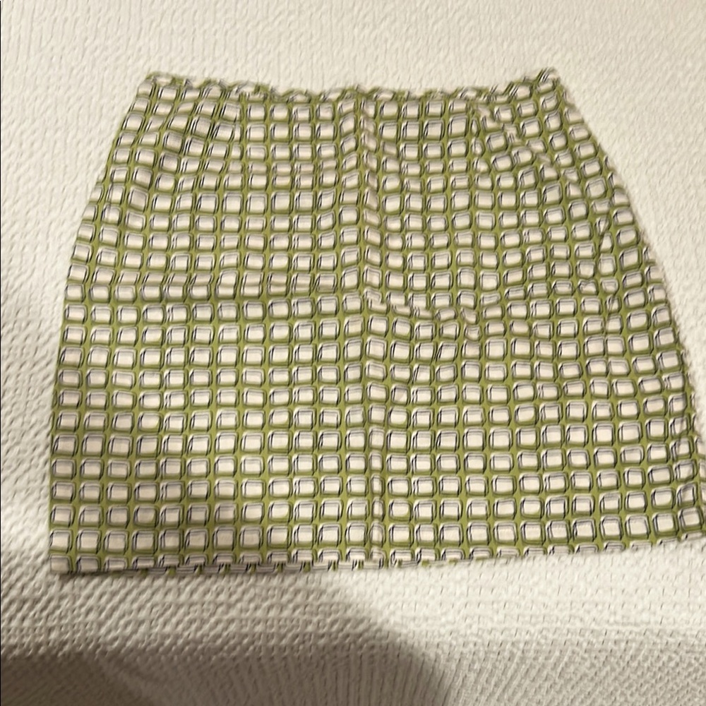 Old Navy Green and White Geometric Pencil Skirt